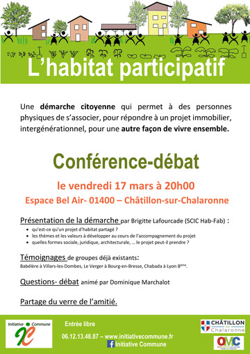 Conférence-débat sur l'habitat participatif