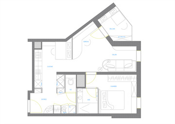 Optimisation d'espace d'un appartement à Vonnas / Agence CLAL