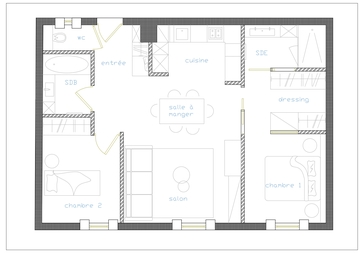 Transformation d’un appartement T2 en T3 à Bourg-en-Bresse / Agence CLAL